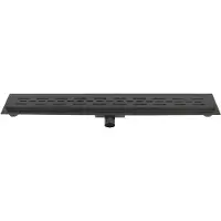 Differnz Douchegoot - 7 x 7 x 80cm - Met Flens - RVS Zwart