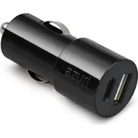 Musthavz MH by Azuri Quick Charge autolader met 1 x USB-C poort en 1 x USB-A poort - Zwart - 30W