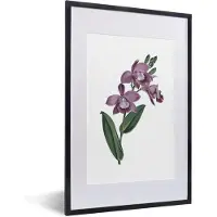 PosterMonkey Fotolijst incl. Poster - Bloemen - Orchidee - Paars - 40x60 cm - Posterlijst