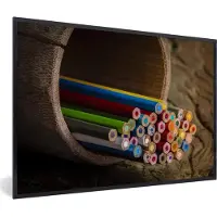 PosterMonkey Fotolijst incl. Poster - Stilleven - Kleuren - Hout - 30x20 cm - Posterlijst