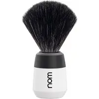 NOM MAX Shaving Brush Black Fibre White White