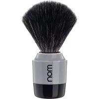 NOM MARTEN Shaving Brush Black Fibre Black Grey Grey