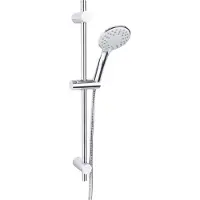 Differnz Glijstangset Deluxe 54 cm Met Handdouche en Doucheslang Chroom