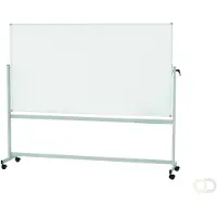 MAUL MAULstandaard mobiel whiteboard - aan 2 zijden te gebruiken - geëmailleerd – kantelbaar - B 1200 x H 2200 mm - bijzonder krasvast