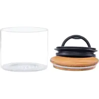 Planetary Design - Airscape Glass Bamboo Lid - Koffiebonen - Voorraadpotten - Lucht dicht - Koffie - Glas - Transparant - 250 gram