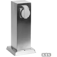 Ks Verlichting Tuinstopcontact Rvs Plug 2 Aansluitingen