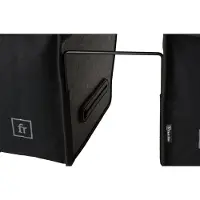 Fastrider Canvas Hybride 36 Dubbele Fietstas Zwart 47L - Afgeschuind - Waterafstotend Canvas - Reflecterend - Geschikt voor E-bike