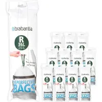 Brabantia PerfectFit Vuilniszakken - 36 l - Code R - 12 rollen x 10 stuks