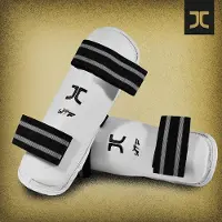 JCalicu Taekwondo-scheenbeschermers JC-Club | WT | Wit (Maat: L)