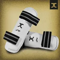 JCalicu Taekwondo-scheenbeschermers JC-Club | WT | Wit (Maat: S)