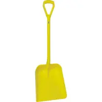 Multicare-Centrum Hygiene 5623-6 schop D-grip, geel steel 104cm, groot blad 38x35cm