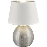 TRIO Tafellamp Luxor 35cm zilver met wit
