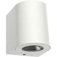 Nordlux LED-wandlamp buiten Canto 2, wit / opaal, Aluminium, Modern, LED wandlamp buiten