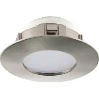 Eglo Pineda, inbouwspots, niet vervangbare lampen, LED, 6W, 3000K, nikkel