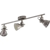 Eglo Led plafondlamp Seras 3-lichts nikkel met creme