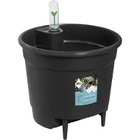 Elho Self-watering Insert 28 - Binnenpot met watermeter - Ø 27.7 x H 25.5 cm - Living black
