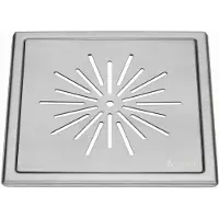 Smedbo Afvoerrooster Outline Met Sterpatroon 20 x 20 x 0.55 cm Geborsteld RVS