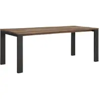 DTP Home Dining table Tracks,78x175x90 cm, 3 cm recycled teakwood top