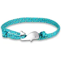 LGT JWLS Parachute koord armband LGT Jewels Walvis Anker Turquoise