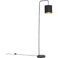 QAZQA Smart vloerlamp zwart incl. wifi A60 lichtbron - Lofty