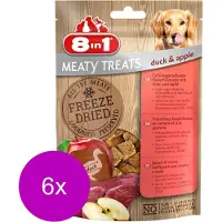 8In1 Freeze Dried 50 g - Hondensnacks - 6 x Eend&Appel