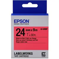 Epson LK-6RBP tape zwart op pastel rood 24mm (origineel)