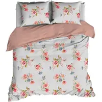 Satin d'or Dekbedovertrek Eileen Silvercloud Satijn-200 x 200 / 220 cm | 2-Persoons
