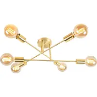 QAZQA Smart Art Deco plafondlamp messing incl. 6 WiFi G95 - Sydney