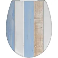 Mueller Toza Stripe softclose toiletzitting met Quick-Release