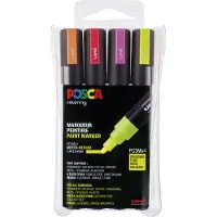 Posca - PC5M - Medium Tip Pen - Neon colors, 4 pc