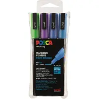 Posca acrylmarker set - fijn PC-3M - glitters - koele tinten