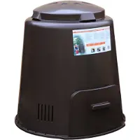 PRACTO tuincomposter met schuif 280l kunststof zwart