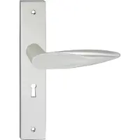 Impresso Deurkruk Met Schild En Sleutelgat Binnendeur Sutton Vierkant Aluminium - 2 Stuks