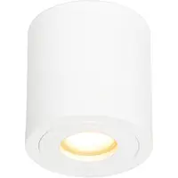 QAZQA Moderne ronde plafondspot wit IP44 - Capa