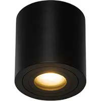 QAZQA Moderne ronde plafondspot zwart IP44 - Capa