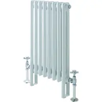 Eastbrook Rivassa voetsteuntjes voor 3 koloms radiator wit glans