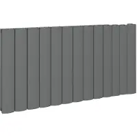 Eastbrook Guardia horizontale aluminium radiator 60x123cm Antraciet 2080 watt