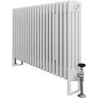 Eastbrook Rivassa 4 koloms radiator 100x60cm staal 2124W wit glans
