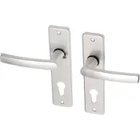 Wovar Deurkruk met schild aluminium blokmodel PC72 | Per Set
