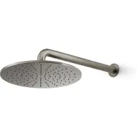 Blaufoss Round 300 hoofddouche met muursteun ø30cm Brushed GunMetal