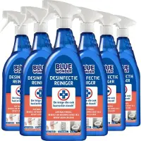 Blue Wonder 6x Blue Wonder Desinfectie Reiniger Spray 750 Ml