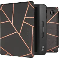 IMoshion Design Slim Hard Case Sleepcover met stand voor de Kobo Libra H2O - Black Graphic