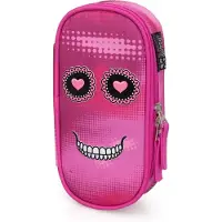 DELBAG - Gezicht - Skull - Etui - 21 cm - Roze