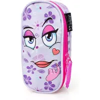 DELBAG - Etui Ovaal - Gezicht Uitdagend - Paars - 21 cm