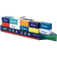 Vilac - Containerschip - Blokken met Magneten - Hout - 45cm Lang - Handgemaakt
