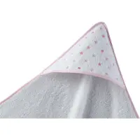 Gamberritos badcape 100 x 100 cm roze/wit