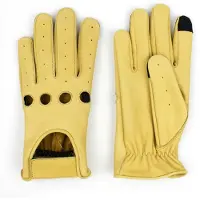 Gladiator driver leren autohandschoenen old yellow
