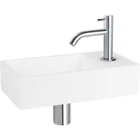 Differnz Solid fonteinset solid surface met gebogen kraan chroom