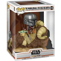 Funko POP! The Mandalorian Star Wars Mando Op Bantha Met Kind In Tas-figuur