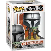 Funko POP! Pop Star Wars: The Mandalorian Flying with JetPack and Child - Pop #402